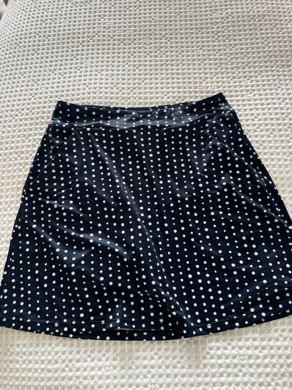 Classic Polka Dot A-Line Skirt - Black and White